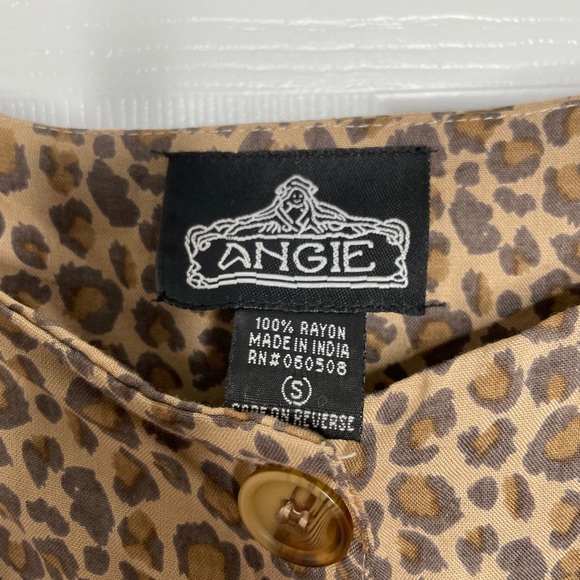 Angie leopard print button down boho dress - Picture 2 of 4